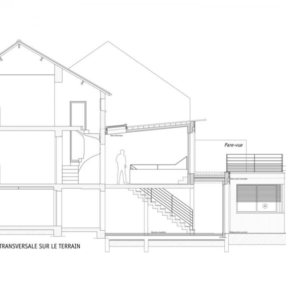 Extension bardage bois au Chesnay